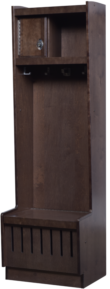 Open Wood Lockers in Espresso Maple 
