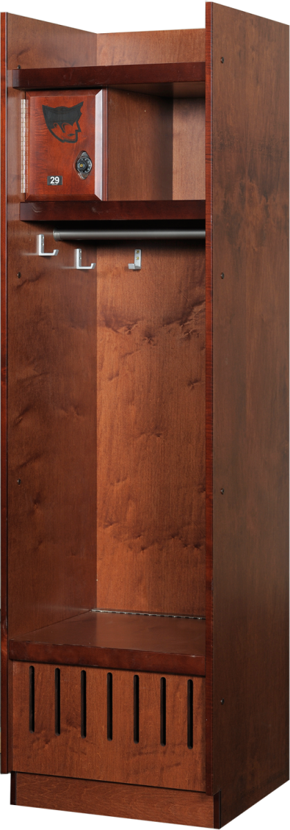 Standard Wood Lockers in Rosewood Maple