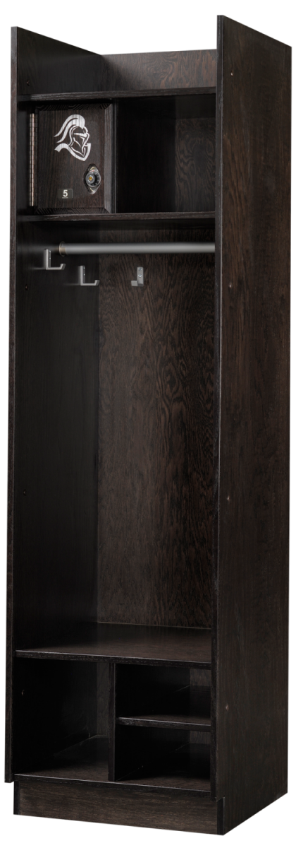 Straight Front Wood Lockers in Charcoal Oak 