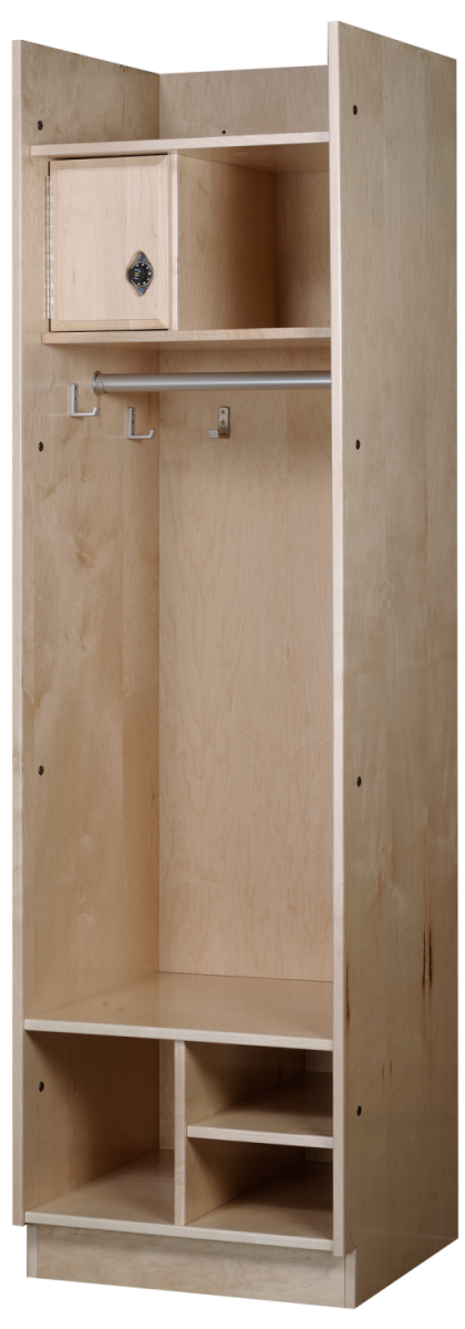 Straight Front Wood Lockers in Hardrock Maple 