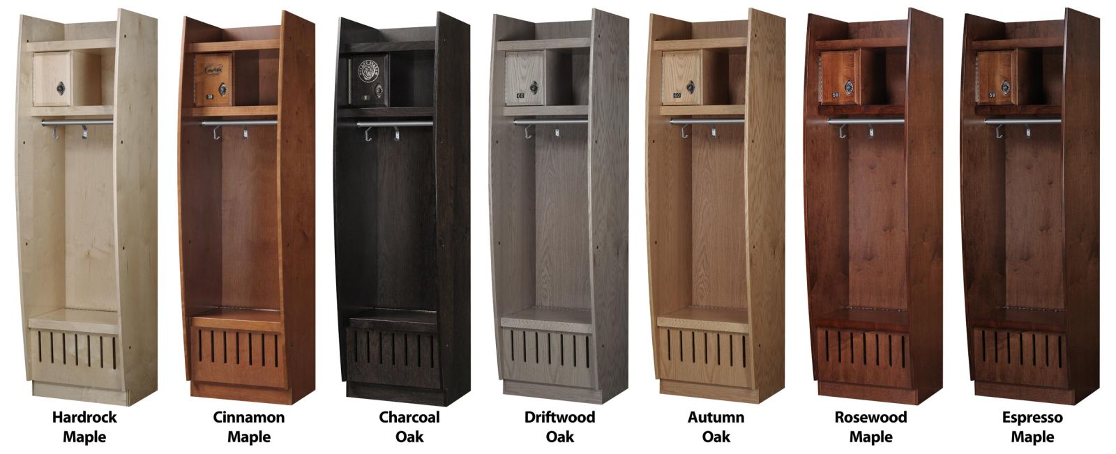Bow Front Wood Lockers in 