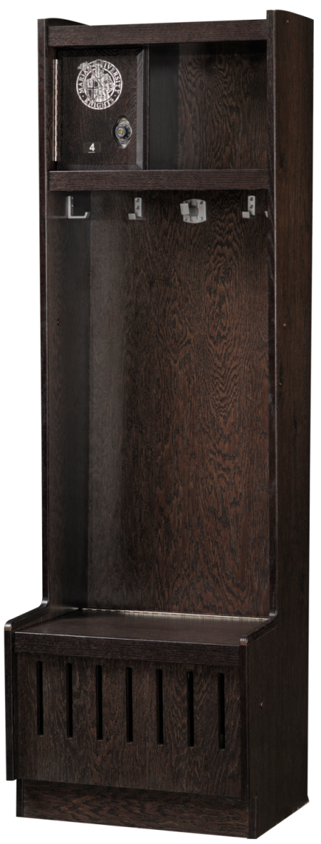 Open Wood Lockers in Charcoal Oak